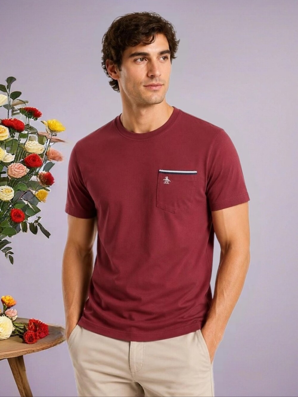 New Penguin side pocket tee shirt Men size S